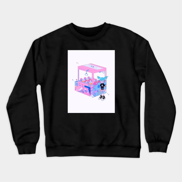 Arcade Girl Crewneck Sweatshirt by Rk7777